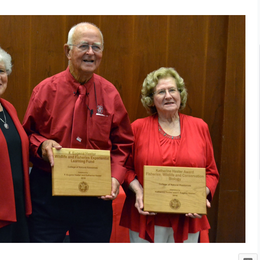 Dr. F. Eugene and Mrs. Katherine Hester for the Katherine Hester Award